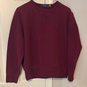 Polo by Ralph Lauren Men's Deep Red/Maroon/Burgundy Crewneck Sweatshirt